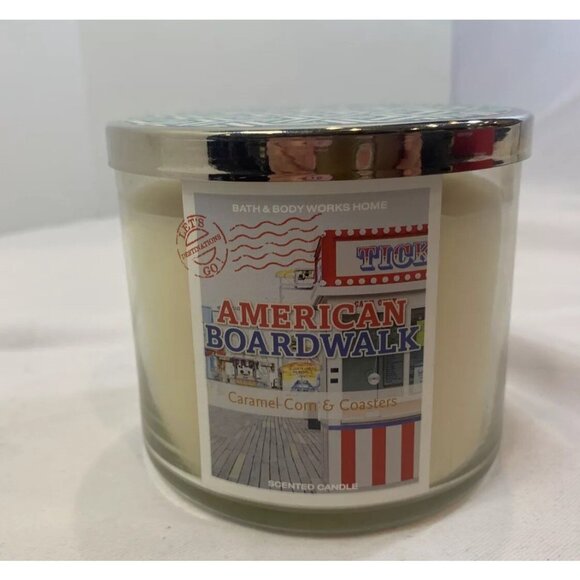 Bath & Body Works Candle American Boardwalk Destination Collection 2014 DAMAGE - Picture 2 of 5
